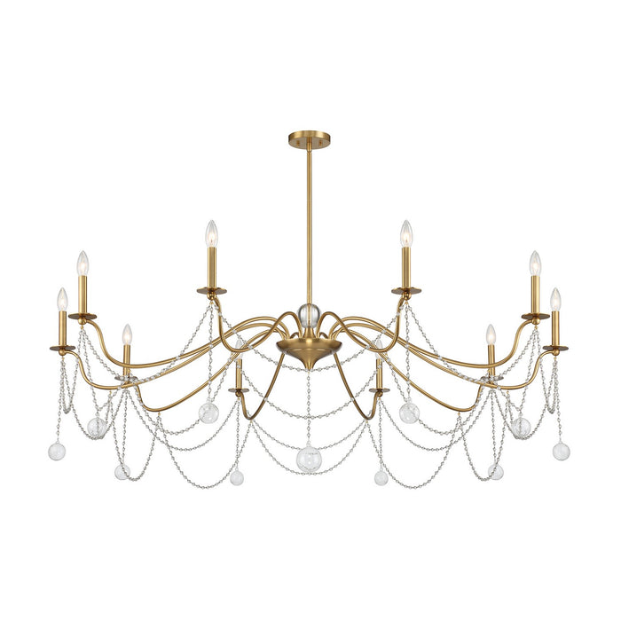 Savoy House 1-7504-10-322 Ten Light Chandelier, Warm Brass