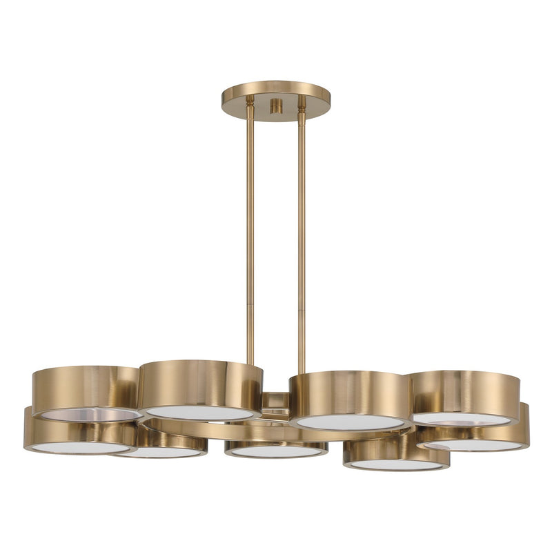 Savoy House 1-7508-9-127 LED Chandelier, Noble Brass