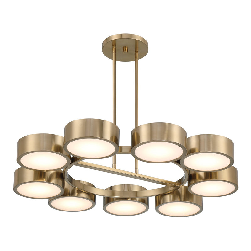 Savoy House 1-7508-9-127 LED Chandelier, Noble Brass