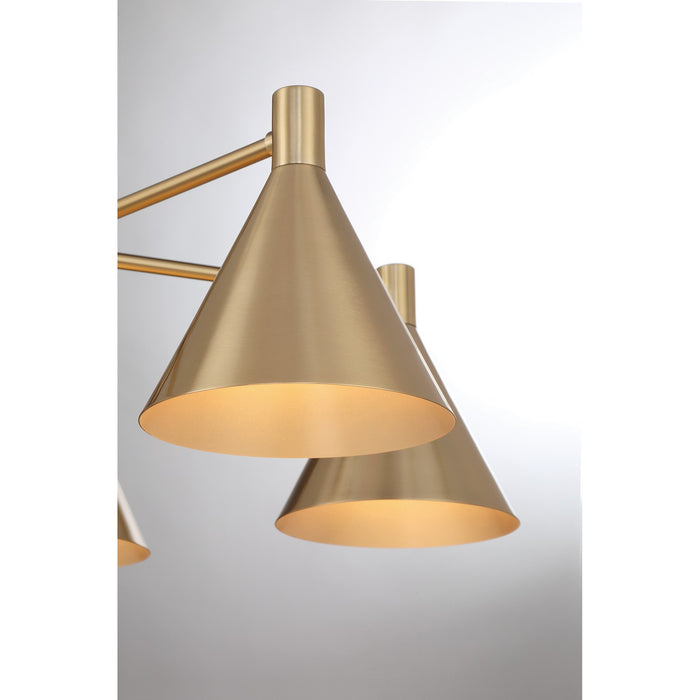 Savoy House 1-8004-5-127 Five Light Chandelier, Noble Brass