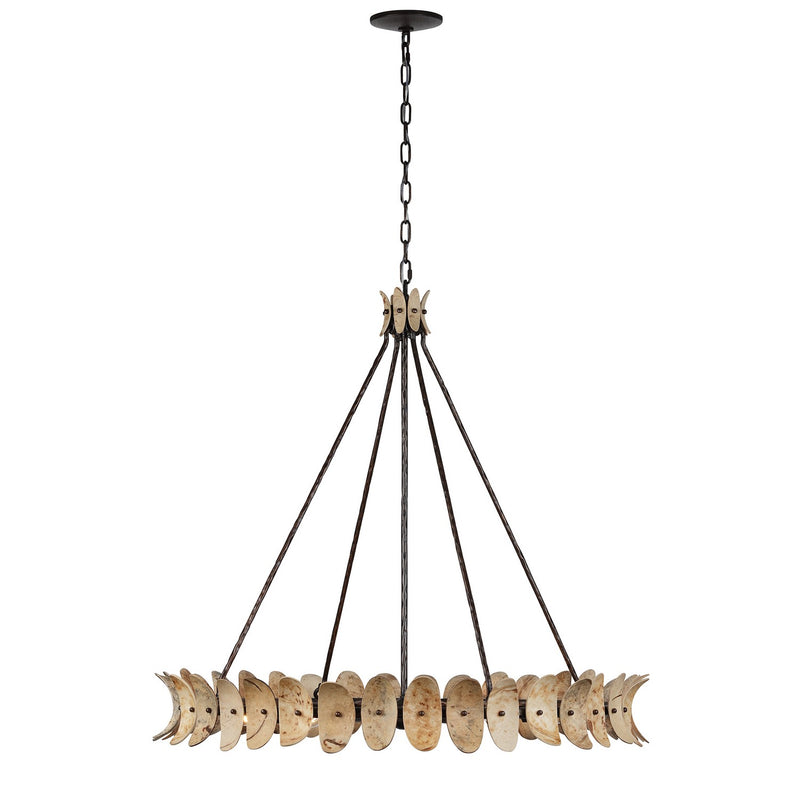 Savoy House 1-8124-8-26 Eight Light Chandelier, Champagne Mist with Coconut Shell