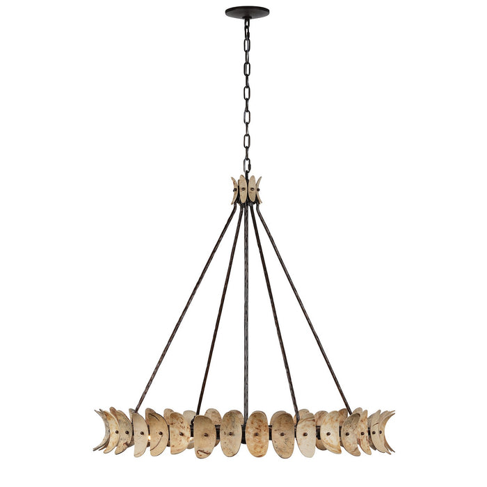 Savoy House 1-8124-8-26 Eight Light Chandelier, Champagne Mist with Coconut Shell