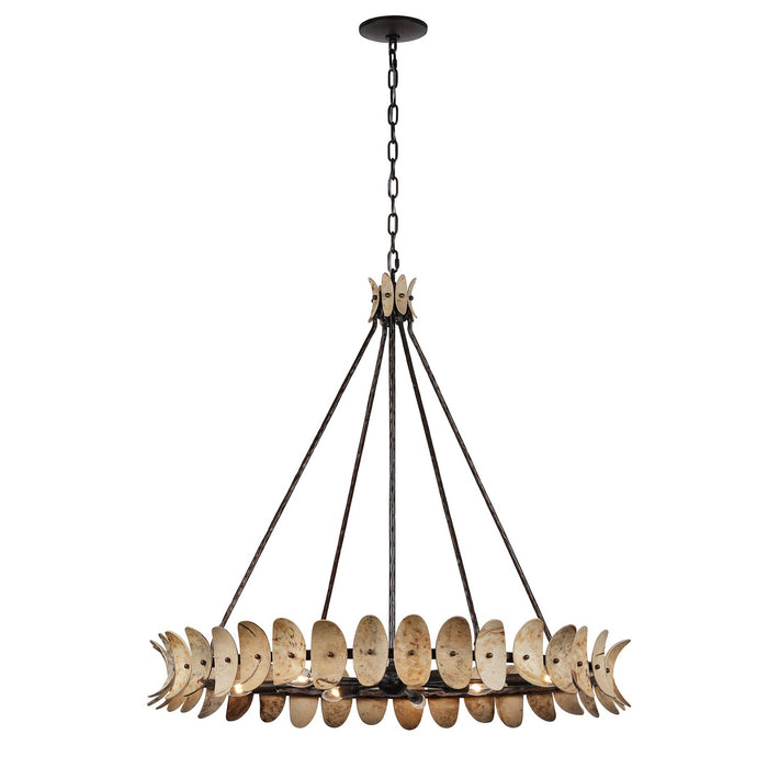 Savoy House 1-8124-8-26 Eight Light Chandelier, Champagne Mist with Coconut Shell
