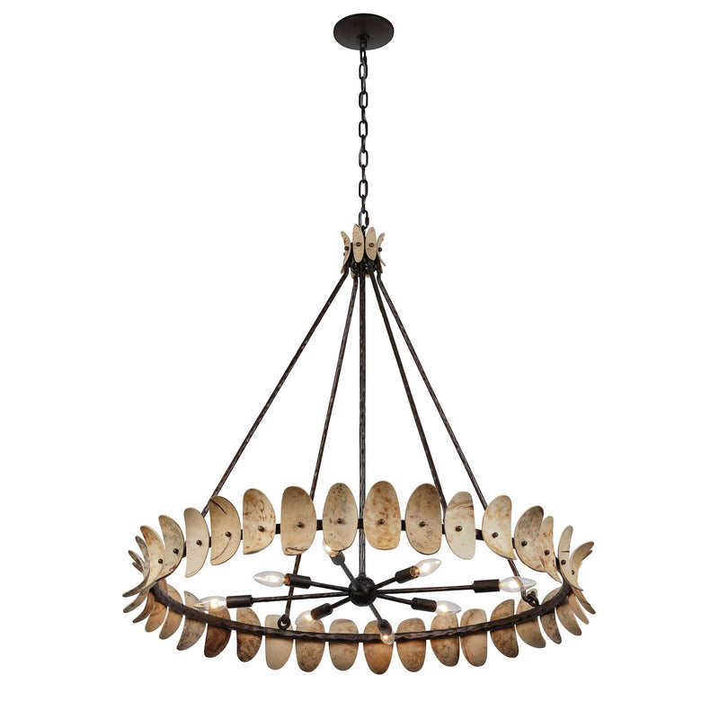 Savoy House 1-8124-8-26 Eight Light Chandelier, Champagne Mist with Coconut Shell