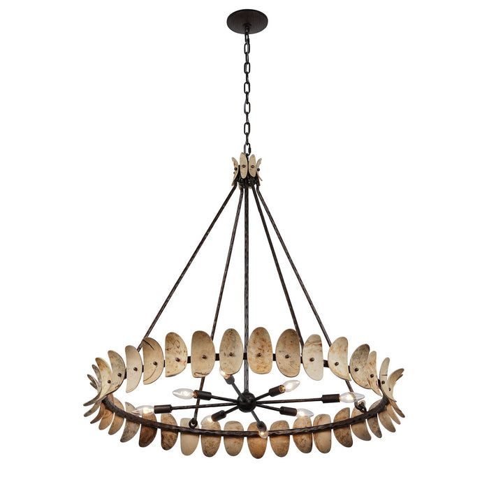 Savoy House 1-8124-8-26 Eight Light Chandelier, Champagne Mist with Coconut Shell