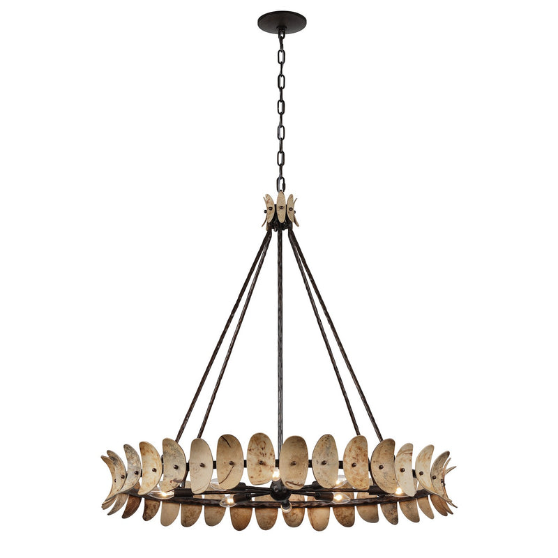 Savoy House 1-8124-8-26 Eight Light Chandelier, Champagne Mist with Coconut Shell