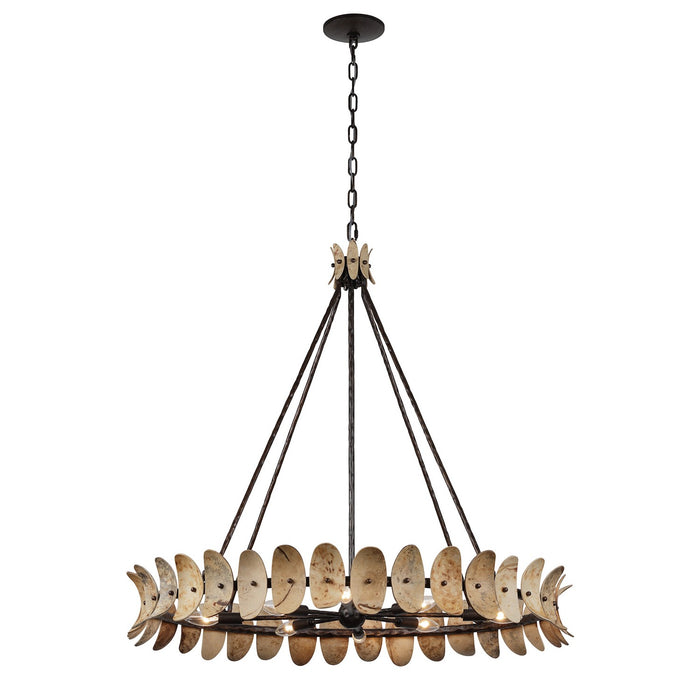Savoy House 1-8124-8-26 Eight Light Chandelier, Champagne Mist with Coconut Shell