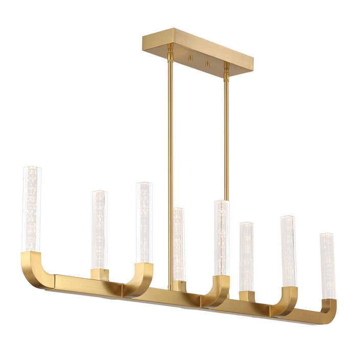 Savoy House 1-8951-8-322 LED Linear Chandelier, Warm Brass