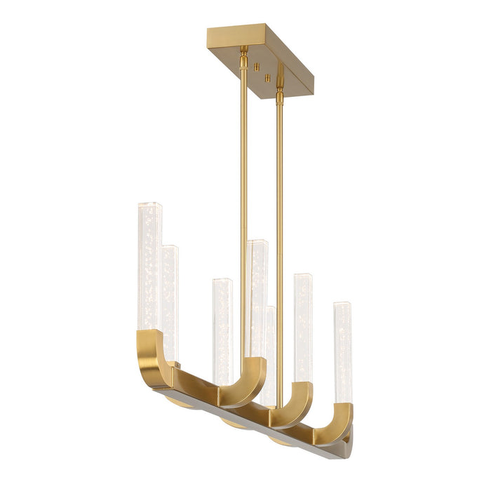 Savoy House 1-8951-8-322 LED Linear Chandelier, Warm Brass