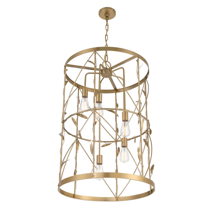 Savoy House 3-6599-5-171 Five Light Pendant, Burnished Brass