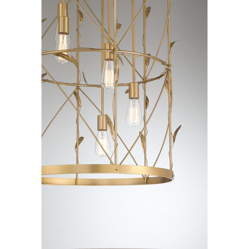 Savoy House 3-6599-5-171 Five Light Pendant, Burnished Brass