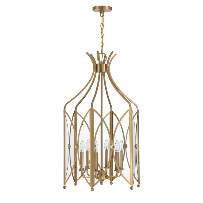 Savoy House 3-6802-6-127 Six Light Pendant, Noble Brass