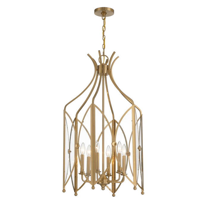 Savoy House 3-6802-6-127 Six Light Pendant, Noble Brass