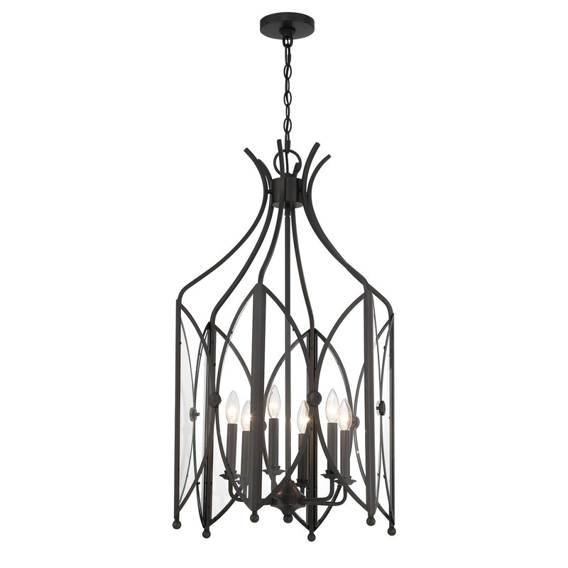 Savoy House 3-6802-6-188 Six Light Pendant, Black Tourmaline