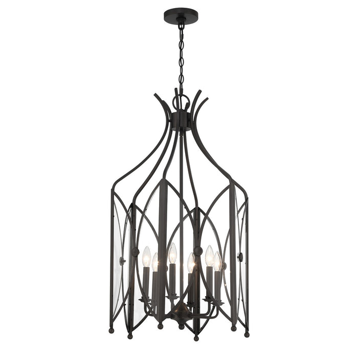 Savoy House 3-6802-6-188 Six Light Pendant, Black Tourmaline