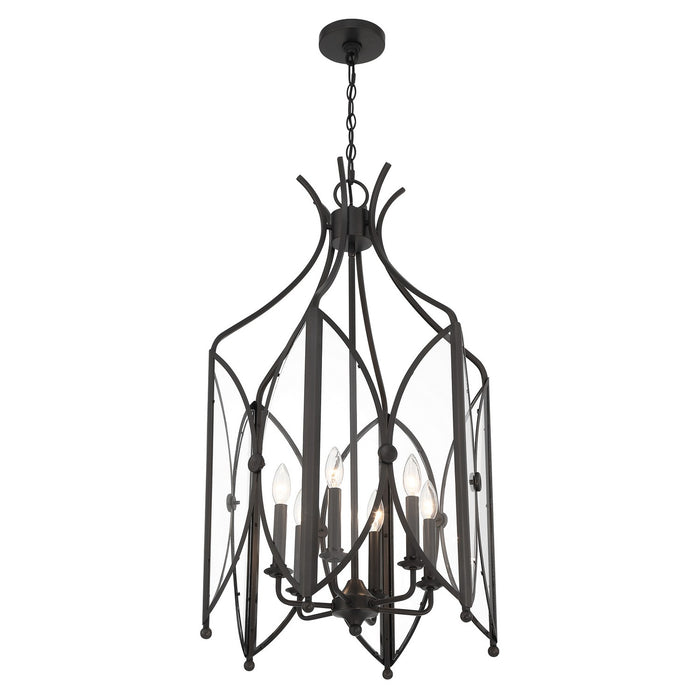 Savoy House 3-6802-6-188 Six Light Pendant, Black Tourmaline