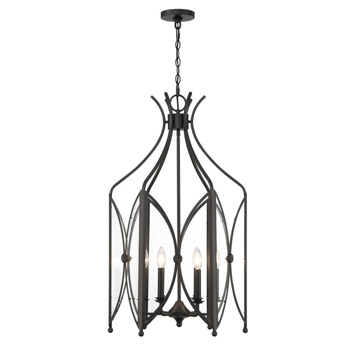 Savoy House 3-6802-6-188 Six Light Pendant, Black Tourmaline