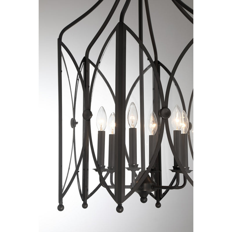 Savoy House 3-6802-6-188 Six Light Pendant, Black Tourmaline