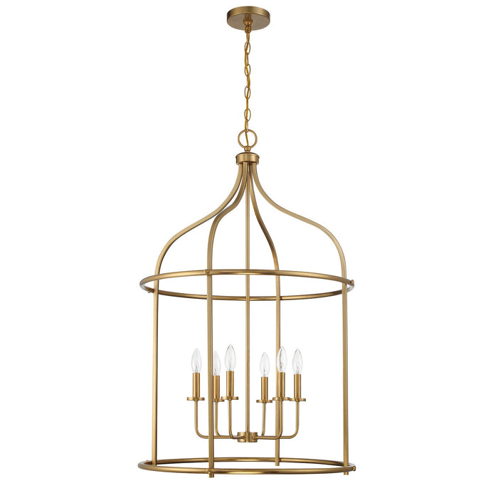 Savoy House 3-7388-6-322 Six Light Pendant, Warm Brass