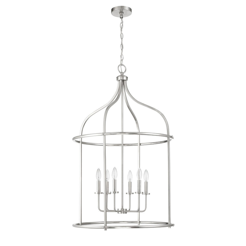 Savoy House 3-7388-6-SN Six Light Pendant, Satin Nickel