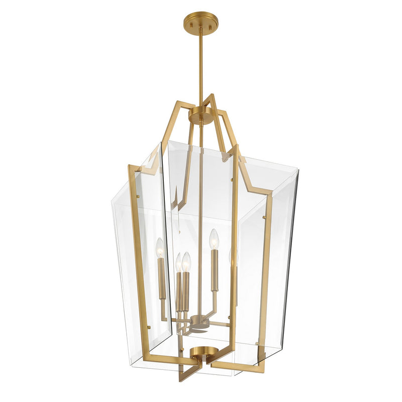 Savoy House 3-9950-4-322 Four Light Pendant, Warm Brass