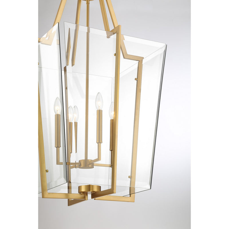 Savoy House 3-9950-4-322 Four Light Pendant, Warm Brass