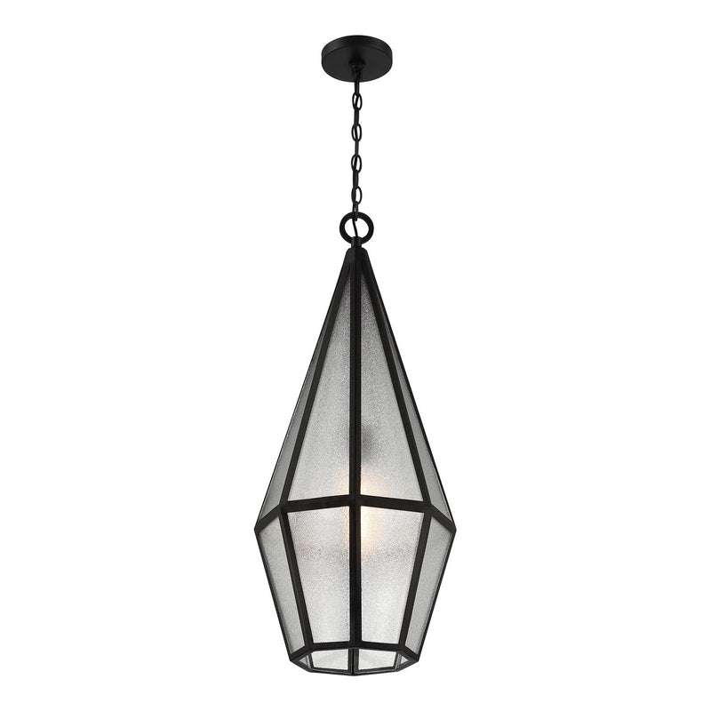 Savoy House 5-706-BK One Light Outdoor Hanging Lantern, Matte Black