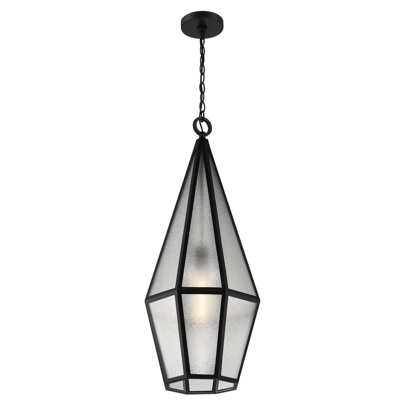Savoy House 5-706-BK One Light Outdoor Hanging Lantern, Matte Black