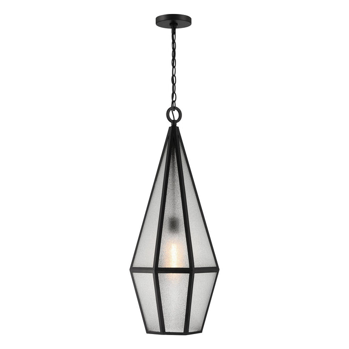 Savoy House 5-706-BK One Light Outdoor Hanging Lantern, Matte Black