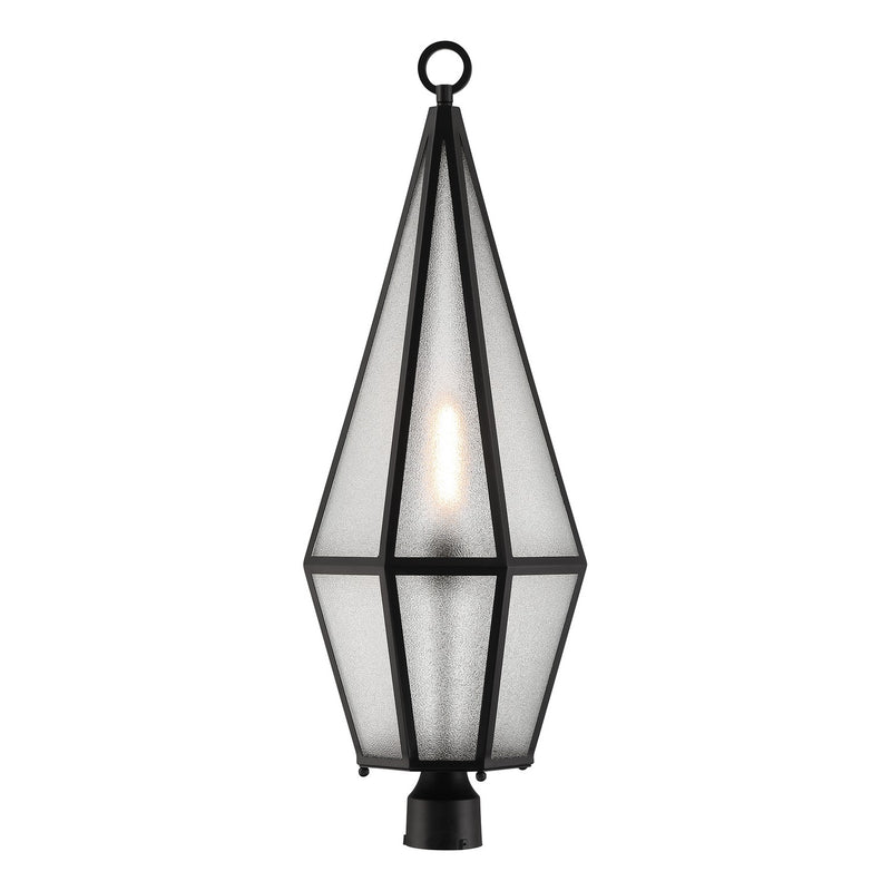 Savoy House 5-707-BK One Light Outdoor Post Lantern, Matte Black