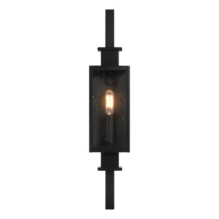 Savoy House 5-825-BK One Light Outdoor Wall Lantern, Matte Black