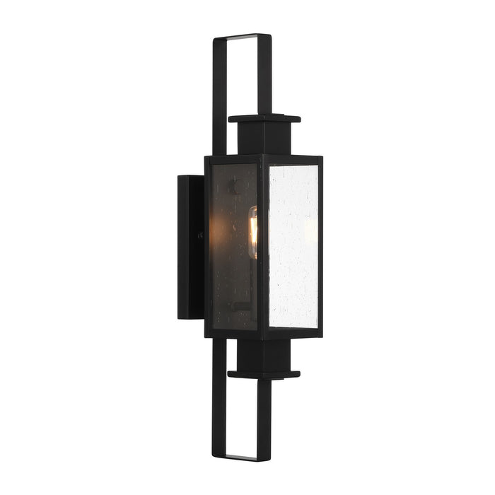 Savoy House 5-825-BK One Light Outdoor Wall Lantern, Matte Black