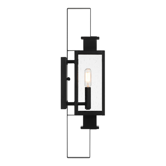 Savoy House 5-825-BK One Light Outdoor Wall Lantern, Matte Black