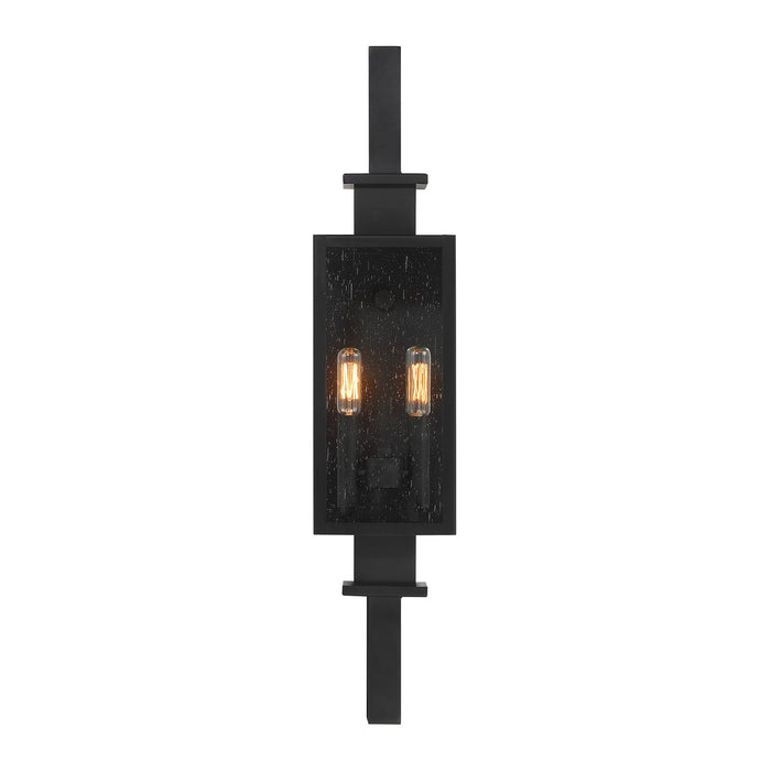 Savoy House 5-826-BK Two Light Outdoor Wall Lantern, Matte Black