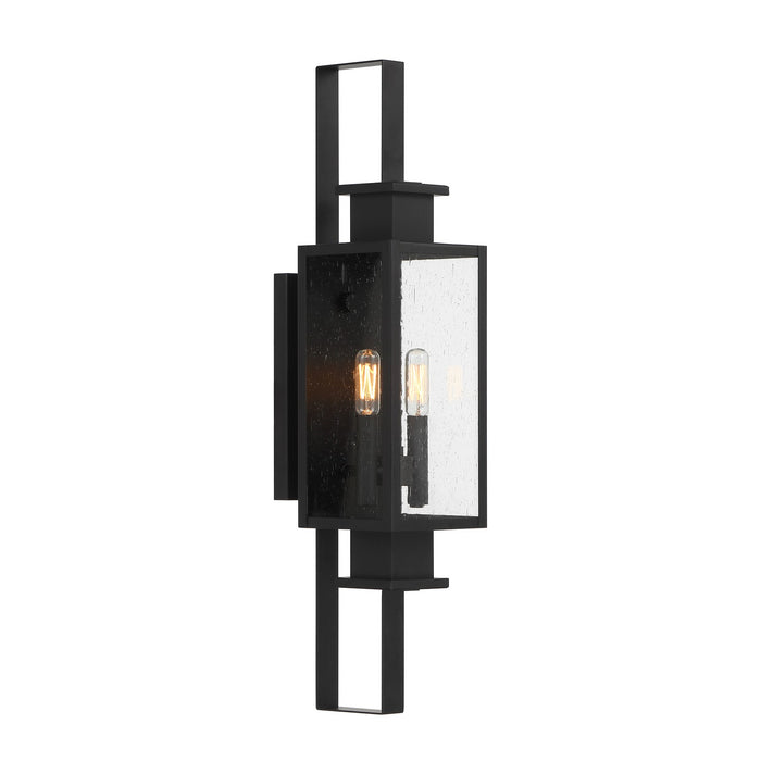 Savoy House 5-826-BK Two Light Outdoor Wall Lantern, Matte Black