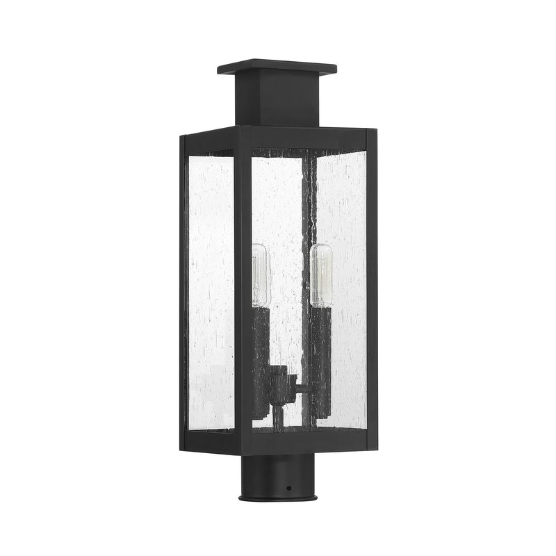 Savoy House 5-828-BK Three Light Outdoor Post Lantern, Matte Black