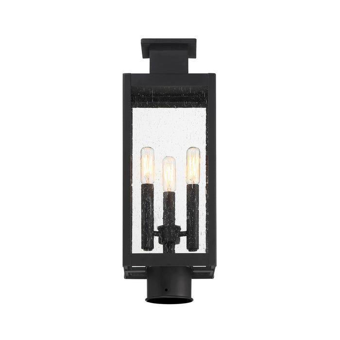 Savoy House 5-828-BK Three Light Outdoor Post Lantern, Matte Black