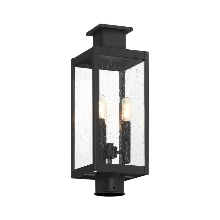 Savoy House 5-828-BK Three Light Outdoor Post Lantern, Matte Black