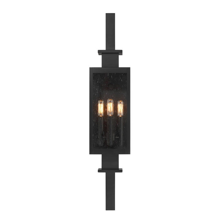 Savoy House 5-829-BK Three Light Outdoor Wall Lantern, Matte Black