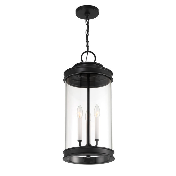 Savoy House 5-901-BK Three Light Outdoor Hanging Lantern, Matte Black
