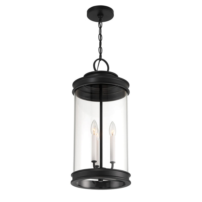 Savoy House 5-901-BK Three Light Outdoor Hanging Lantern, Matte Black