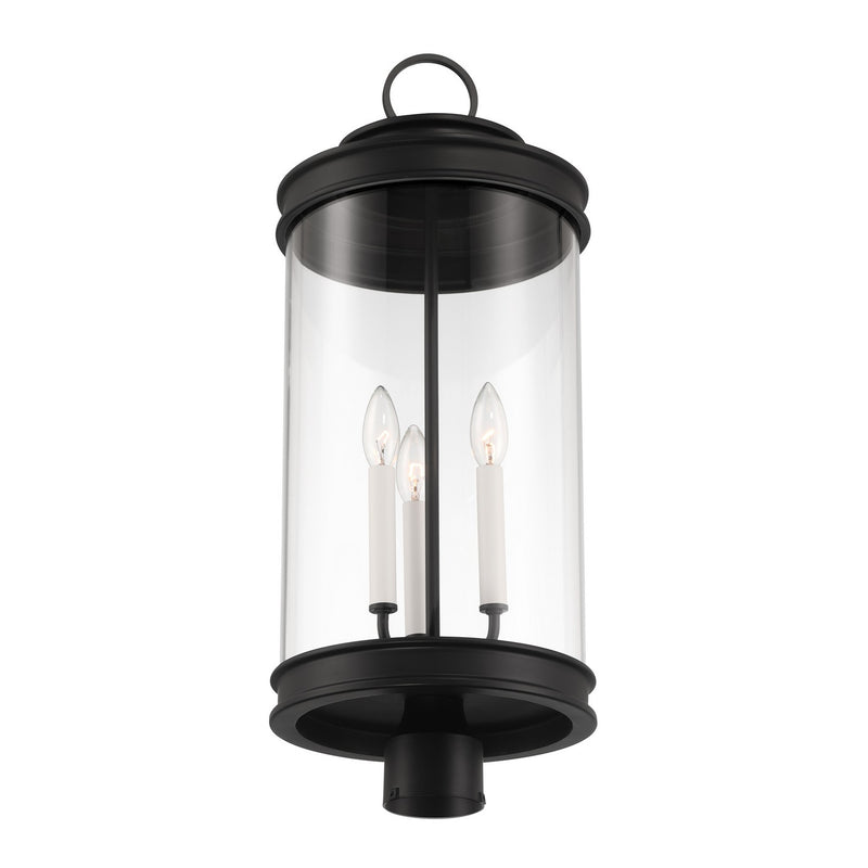 Savoy House 5-902-BK Three Light Outdoor Post Lantern, Matte Black
