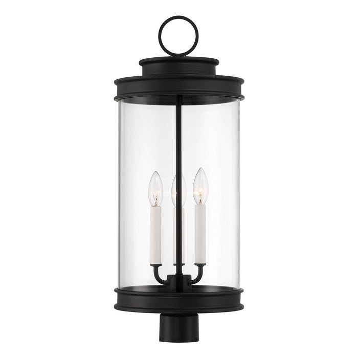 Savoy House 5-902-BK Three Light Outdoor Post Lantern, Matte Black