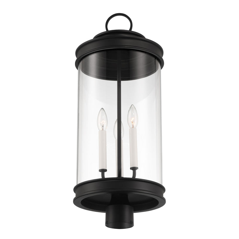 Savoy House 5-902-BK Three Light Outdoor Post Lantern, Matte Black
