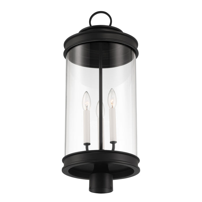 Savoy House 5-902-BK Three Light Outdoor Post Lantern, Matte Black