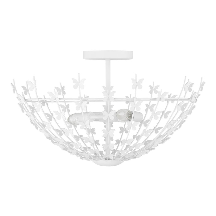 Savoy House 6-4198-3-83 Three Light Semi-Flush Mount, Bisque White