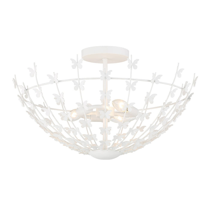 Savoy House 6-4198-3-83 Three Light Semi-Flush Mount, Bisque White