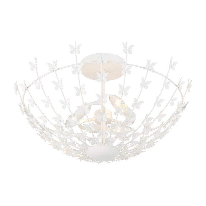 Savoy House 6-4198-3-83 Three Light Semi-Flush Mount, Bisque White