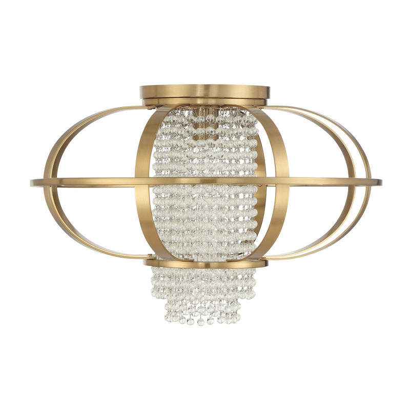 Savoy House 6-5218-1-322 One Light Flush Mount, Warm Brass