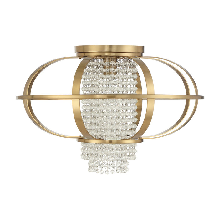 Savoy House 6-5218-1-322 One Light Flush Mount, Warm Brass